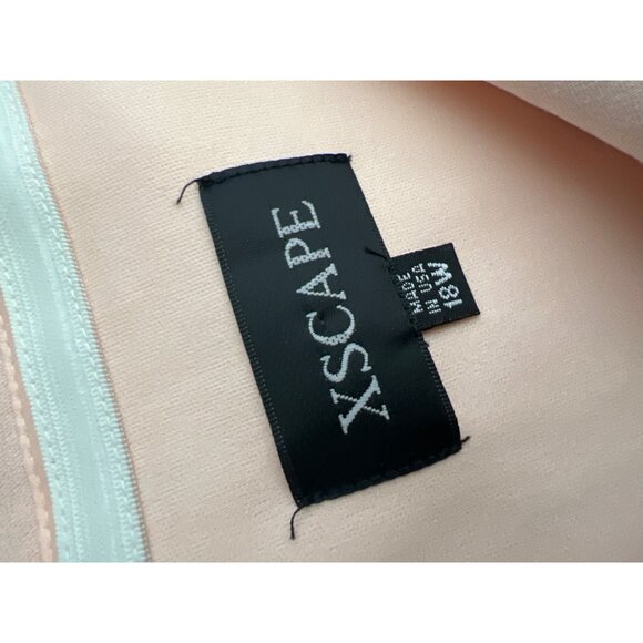 Xscape Women Blush Off Shoulder Crepe Formal Maxi Dress Size 18W - Picture 10 of 13